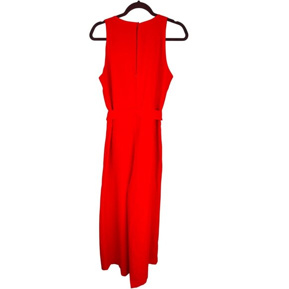 Banana Republic Red Size 12 Sleeveless Belted Jumpsuit NWT - Picture 3 of 15